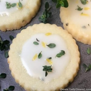 Lemon Thyme Cookies with Lemon Icing