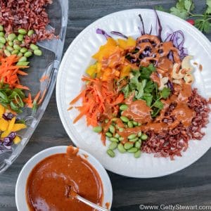 Thai Power Bowl with Almond Butter Dressing