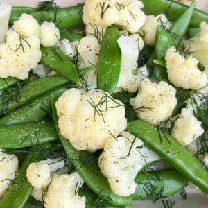 Cauliflower and Peas with Dill – Classic Steamed Veggies