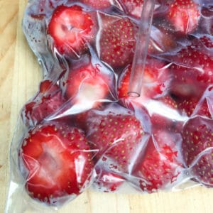 strawberries in bag
