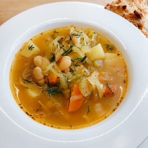 Vegetarian Borscht - Beet and Bean Soup - GettyStewart.com