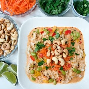 Thai Red Curry with Edamame and Cashews – Vegan
