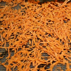 shredded sweet potatoes