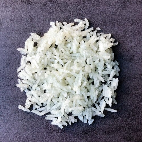 dehydrated white rice