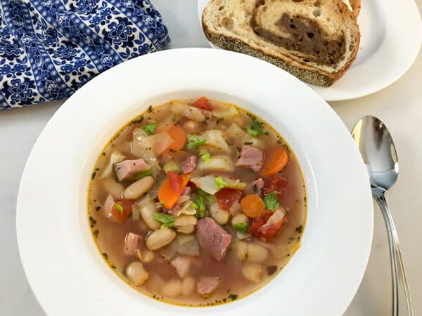 ham and bean soup with ham stock
