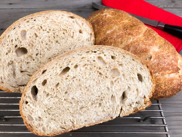 part whole wheat sourdough bread