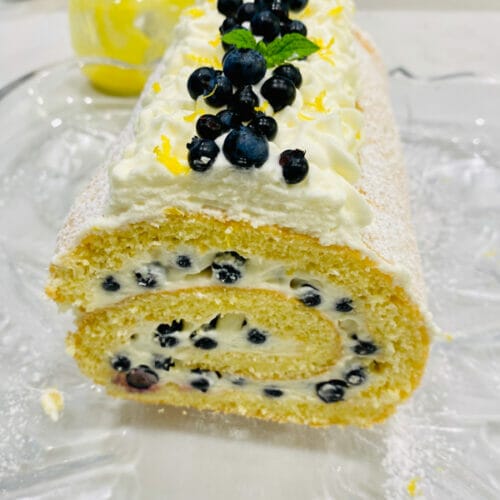 inside view of blueberry lemon slice