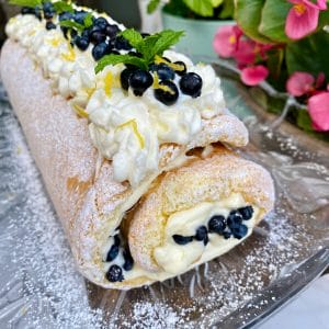 How to Make Blueberry Lemon Roll Cake
