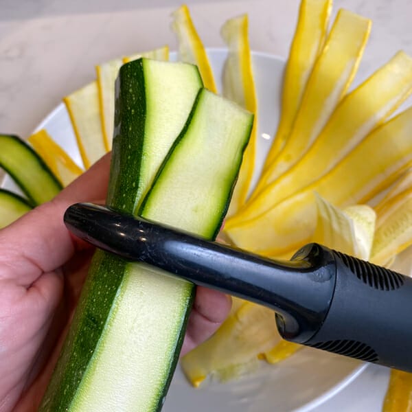 making zucchini ribbons