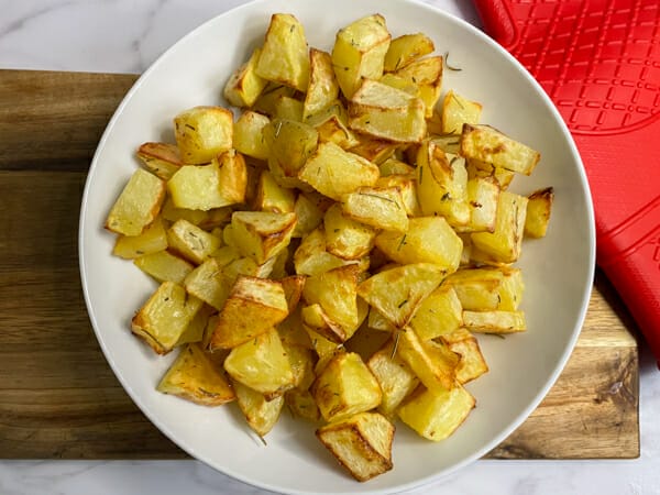 roasted potatoes in bowl