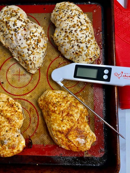 oven roasted chicken with thermometer