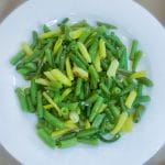 green beans plated