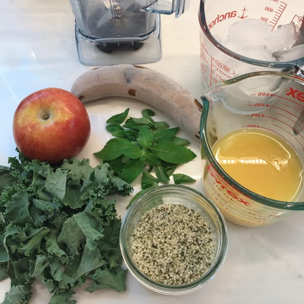 ingredients for kale smoothie