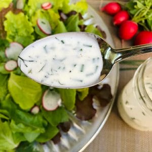 Buttermilk Ranch Dressing with Loose Leaf Lettuce and More