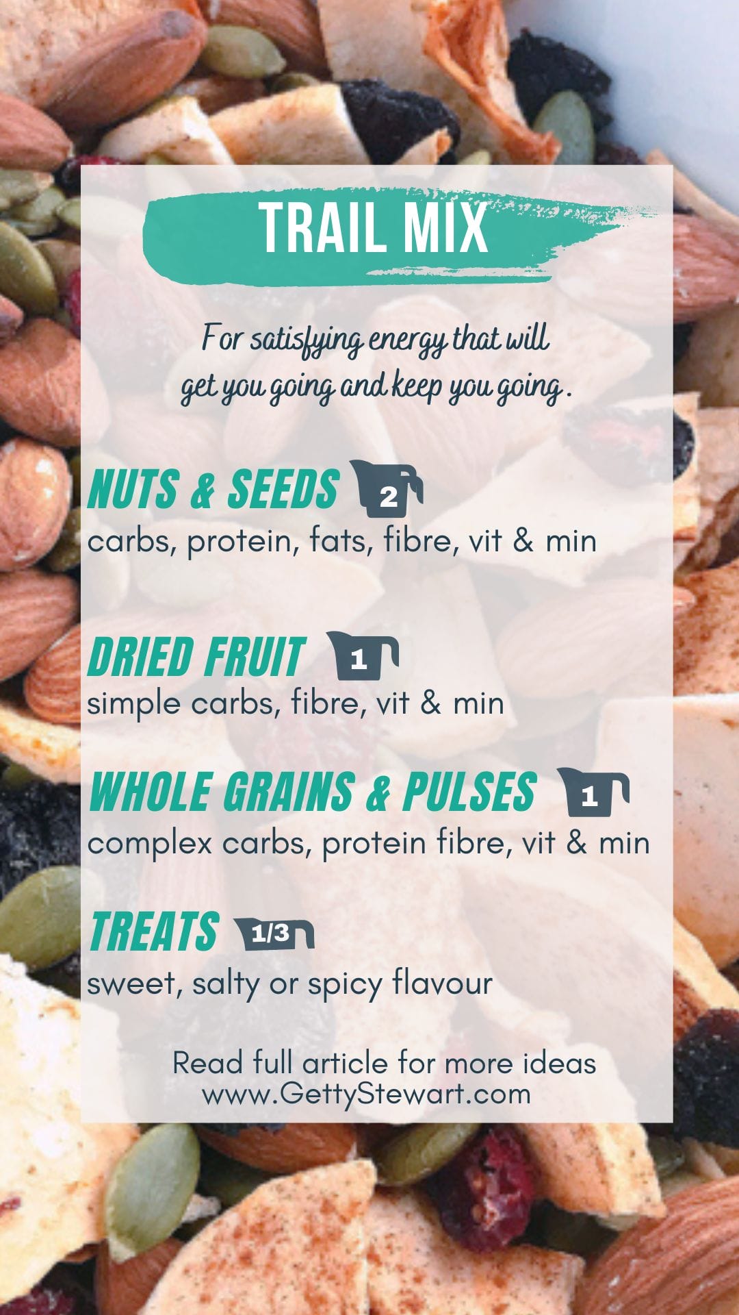 trail mix ingredients and ratios