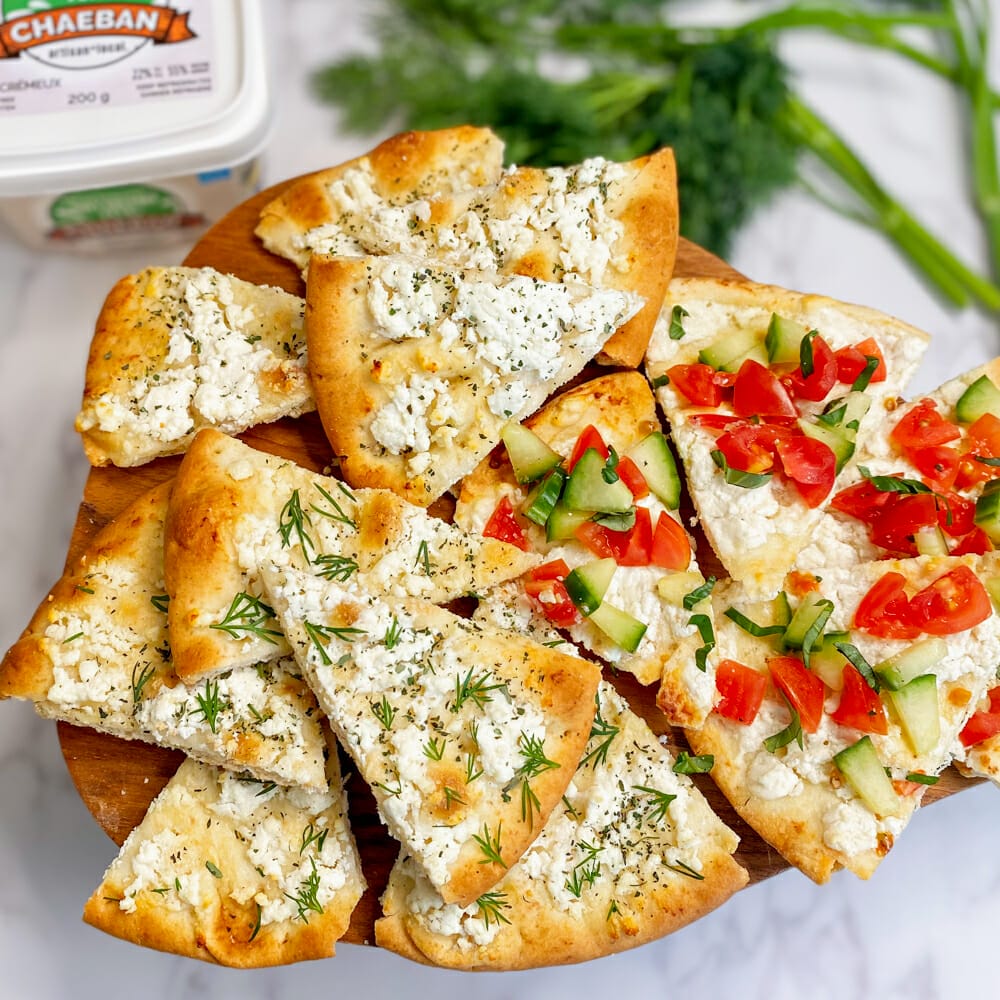 Quick and Easy Feta Flatbread Appetizers – Three Styles