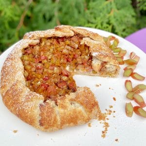 Rustic Rhubarb Mascarpone Galette – Easier than Pie!