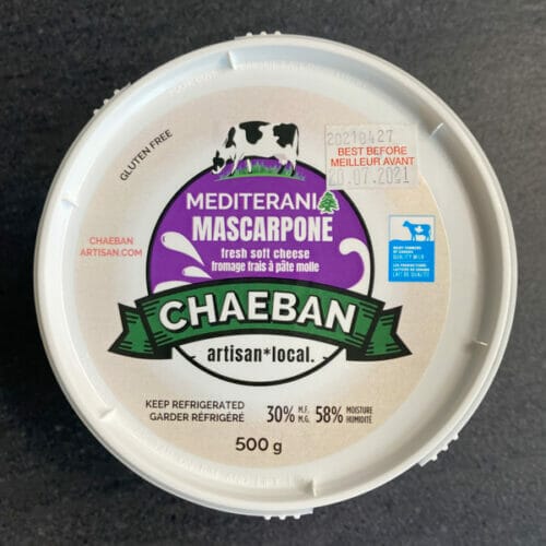 chaeban mascarpone container