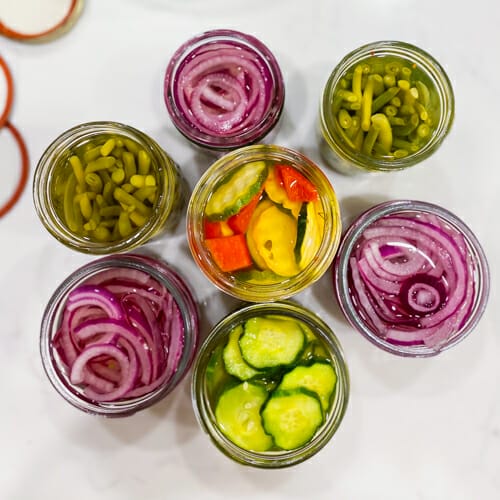 four kinds of quick pickles