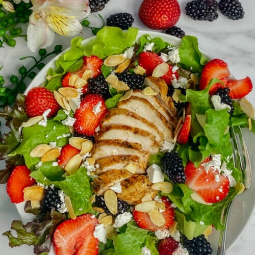 Grilled Chicken Salad with Summer Fruit - GettyStewart.com