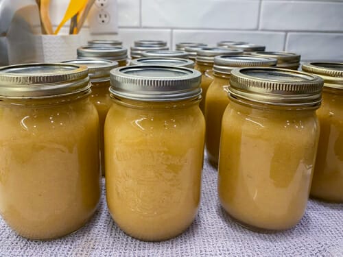 applesauce jars cooling