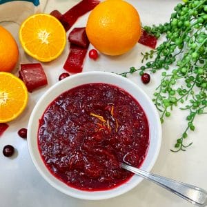 Quick and Easy Homemade Cranberry Sauce (with orange and ginger)