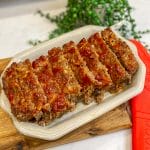 meatloaf sliced and ready to serve