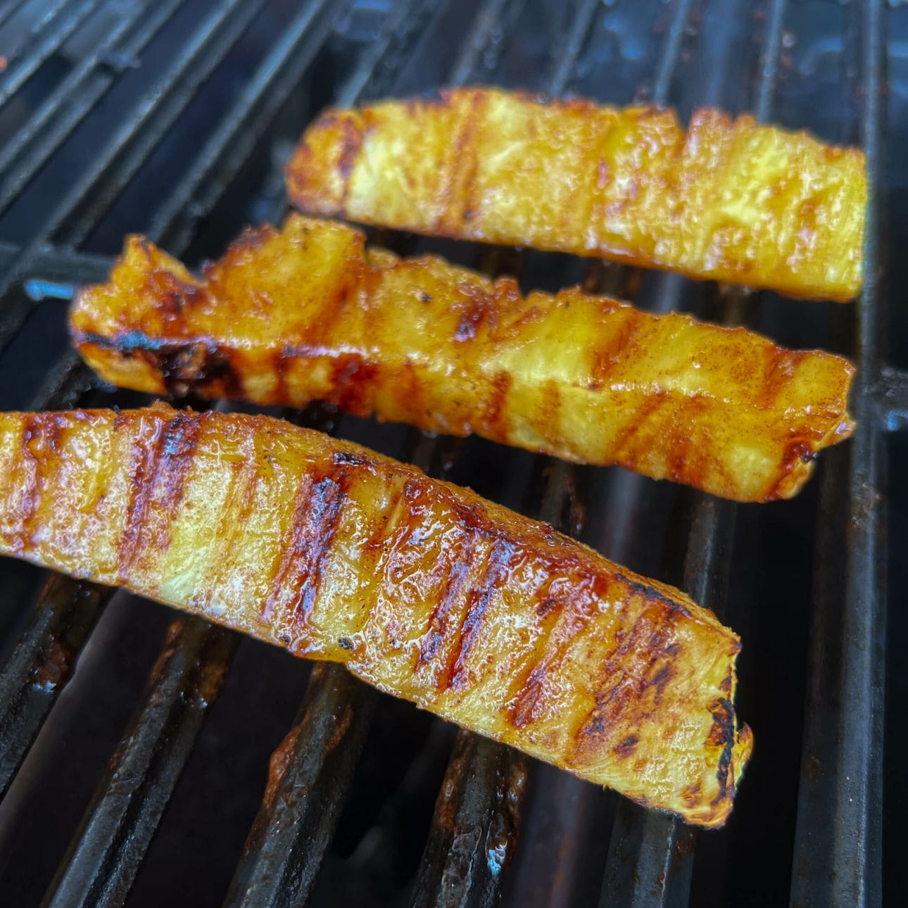 grilled pineapple on BBQ