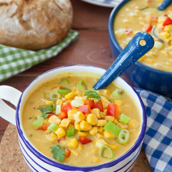 vegetable chowder in bowl