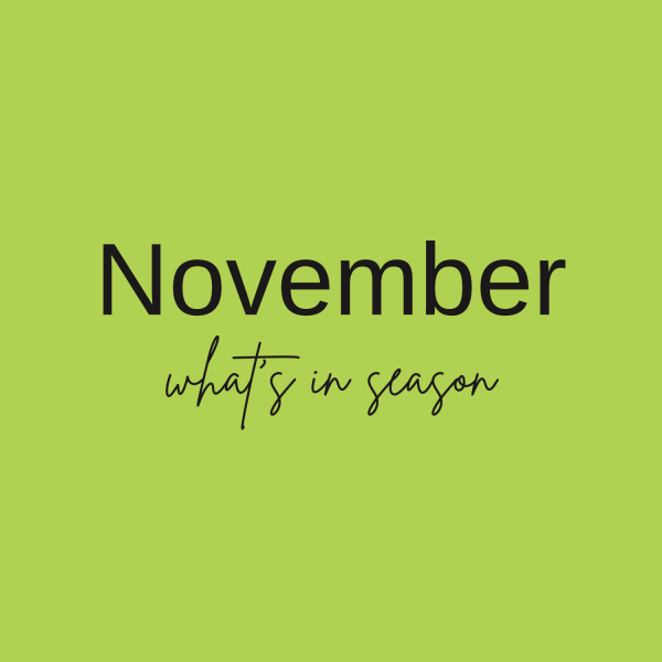 text "November - what's in season"