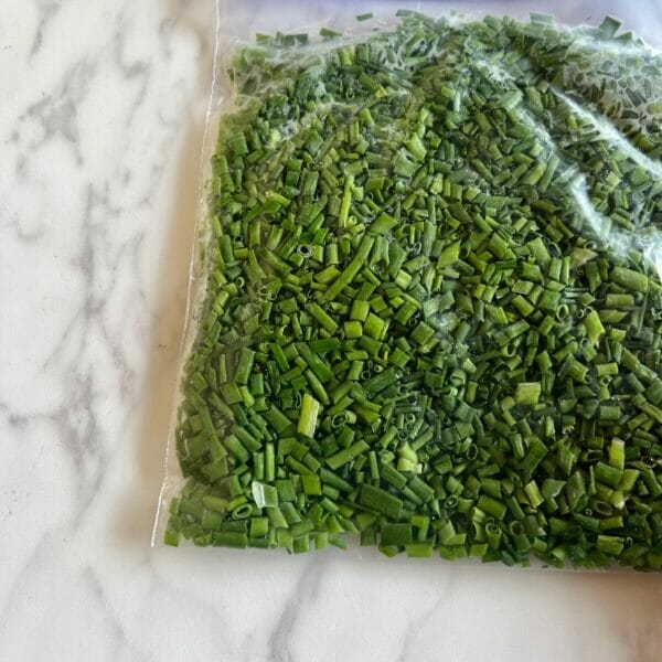bag of frozen chives