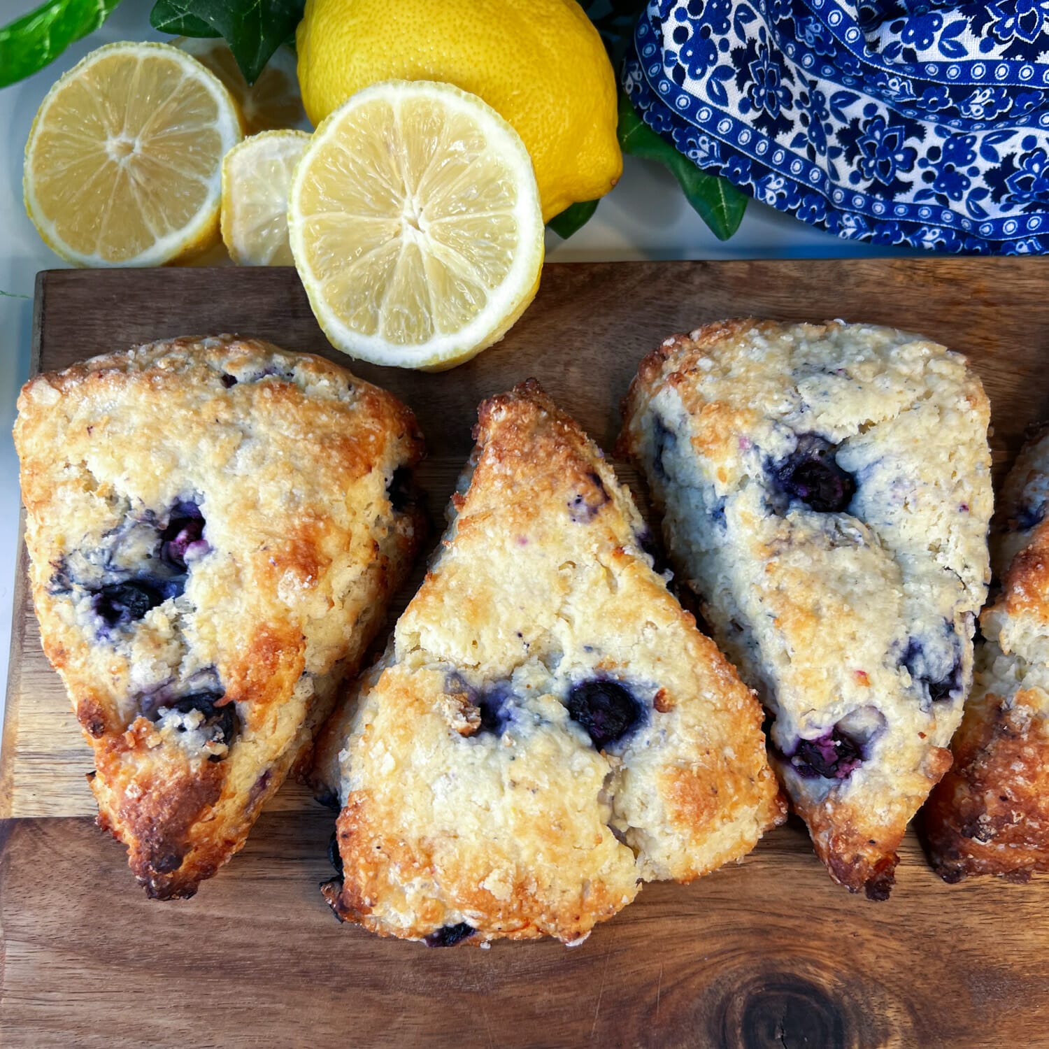 Lemon Blueberry Scones with Yogurt - Freeze Ahead