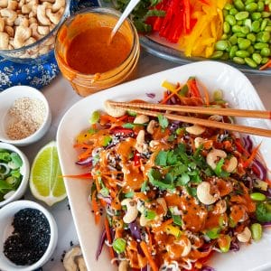 Thai Power Bowl with Almond Butter Dressing